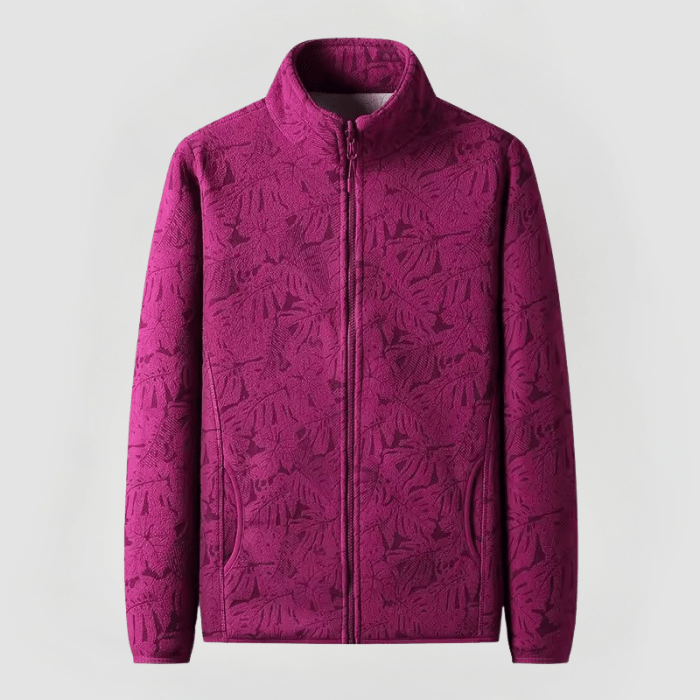 AYLA: Fleecejacke mit Blumenmuster