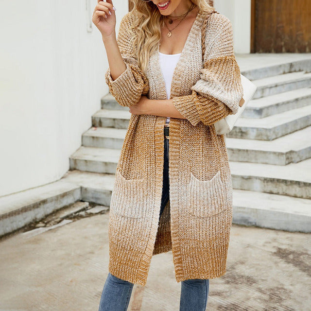 ModeGeist | Strick Strickjacke Im Farbverlauf