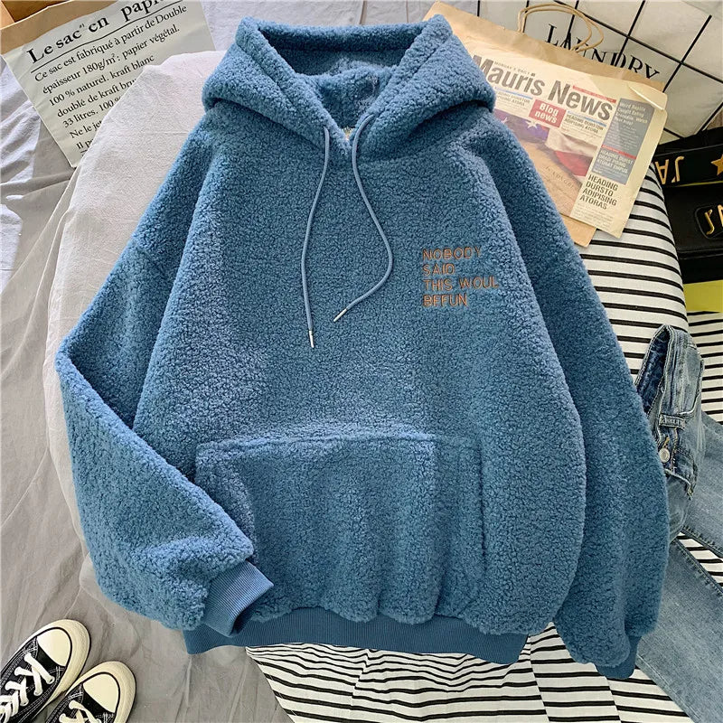 Fleece Kapuzenpullover von Fudus, dick