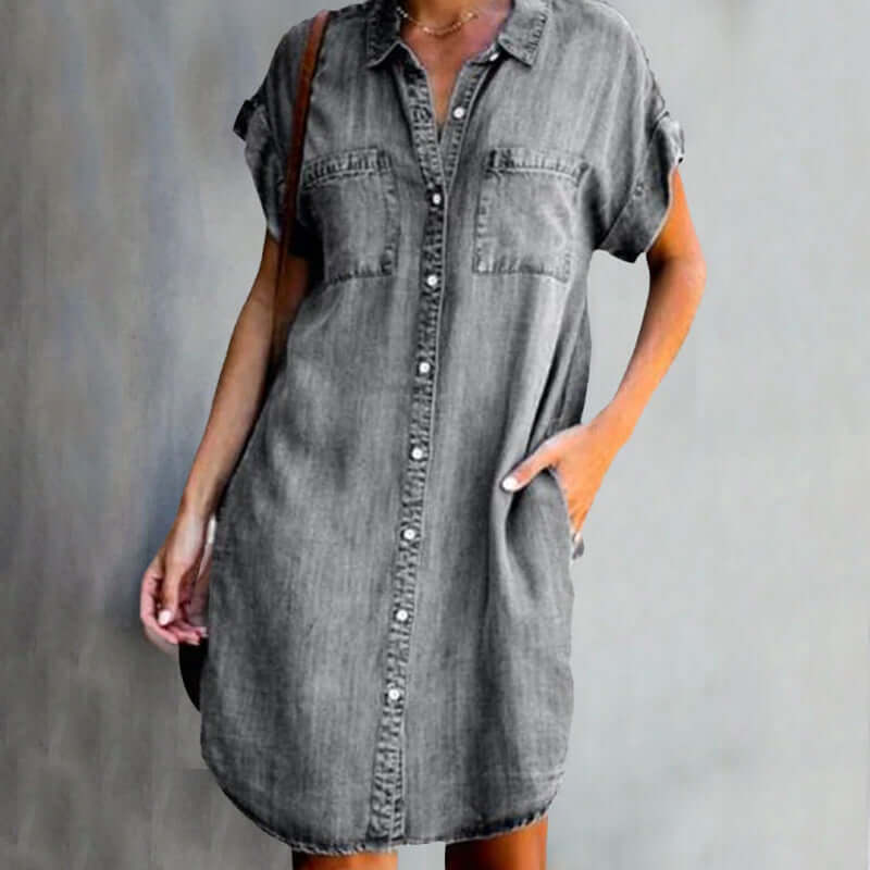 AUGUSTA: Kurzarm-Hemdkleid