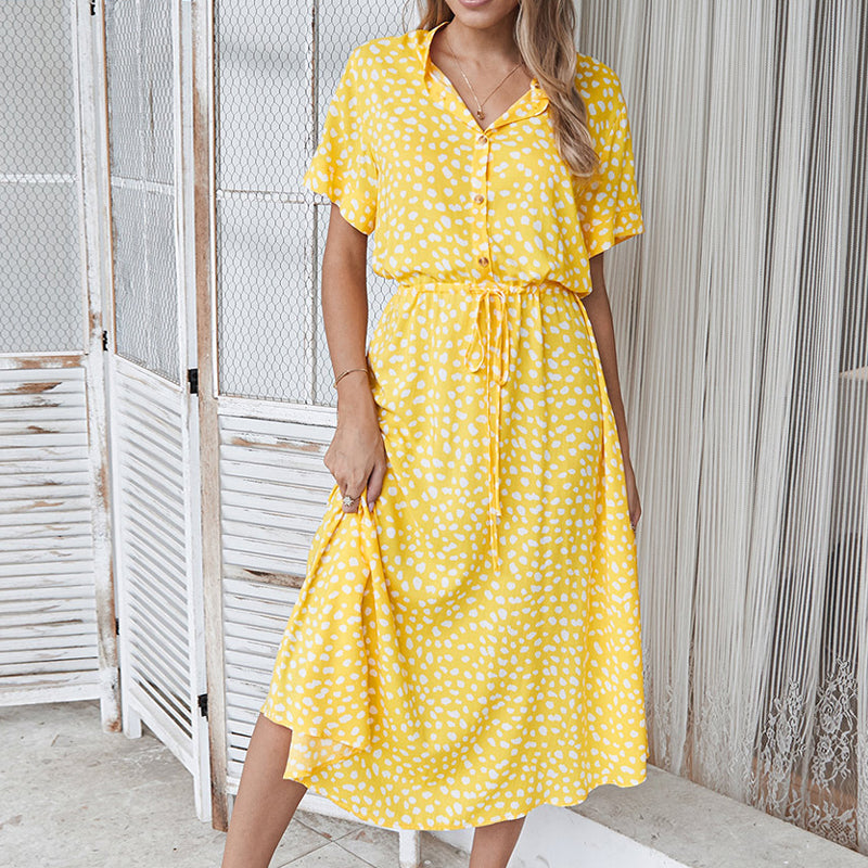 Zanna Damen Kleid mit Polka Dots