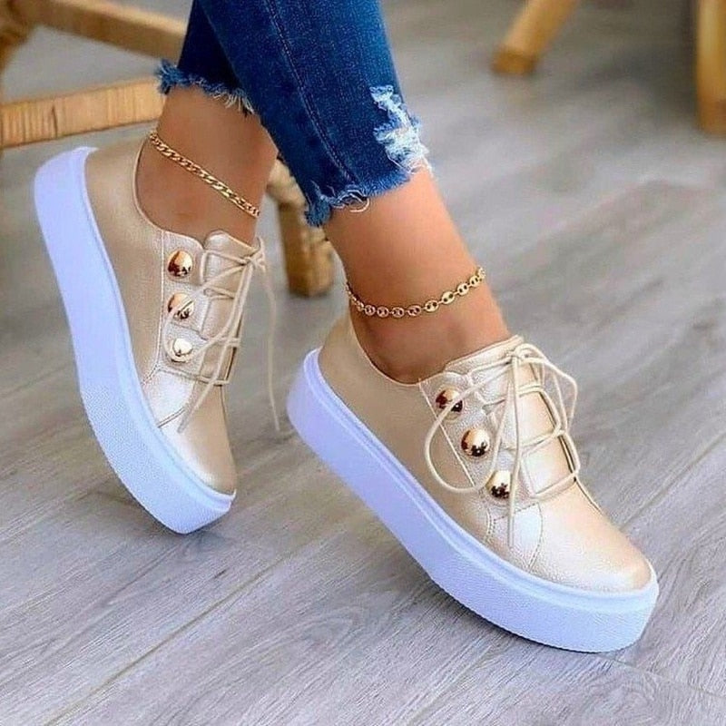 Edle, bunte Damen-Sneaker aus Leder