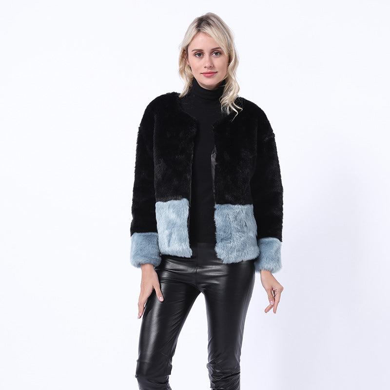 Damen Modische Kunstpelzjacke mit abstrakt geschnittenen Ärmeln und luxuriösem Innenfutter ModeGeist