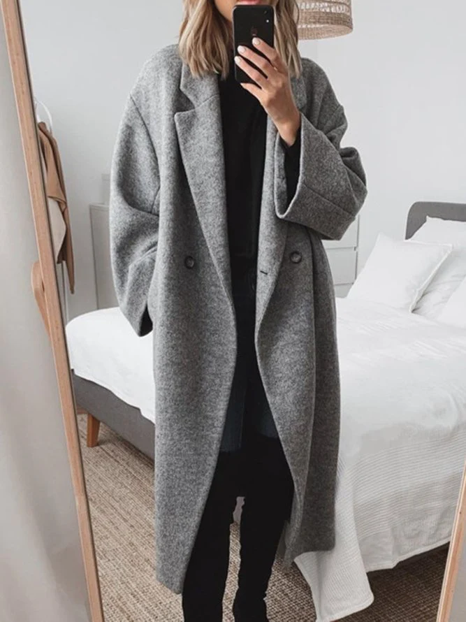 ModeGeist | Klassischer langer Mantel für Damen