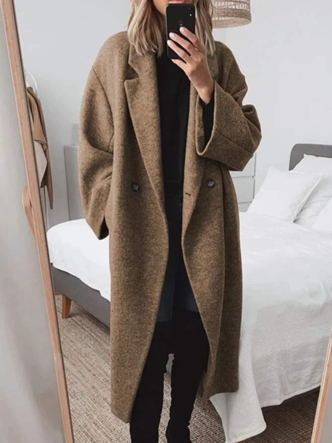 ModeGeist | Klassischer langer Mantel für Damen