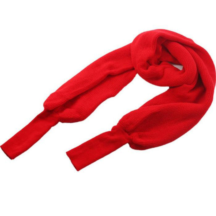Damen weich gestrickter Schal mit modischem Knoten-Design ModeGeist
