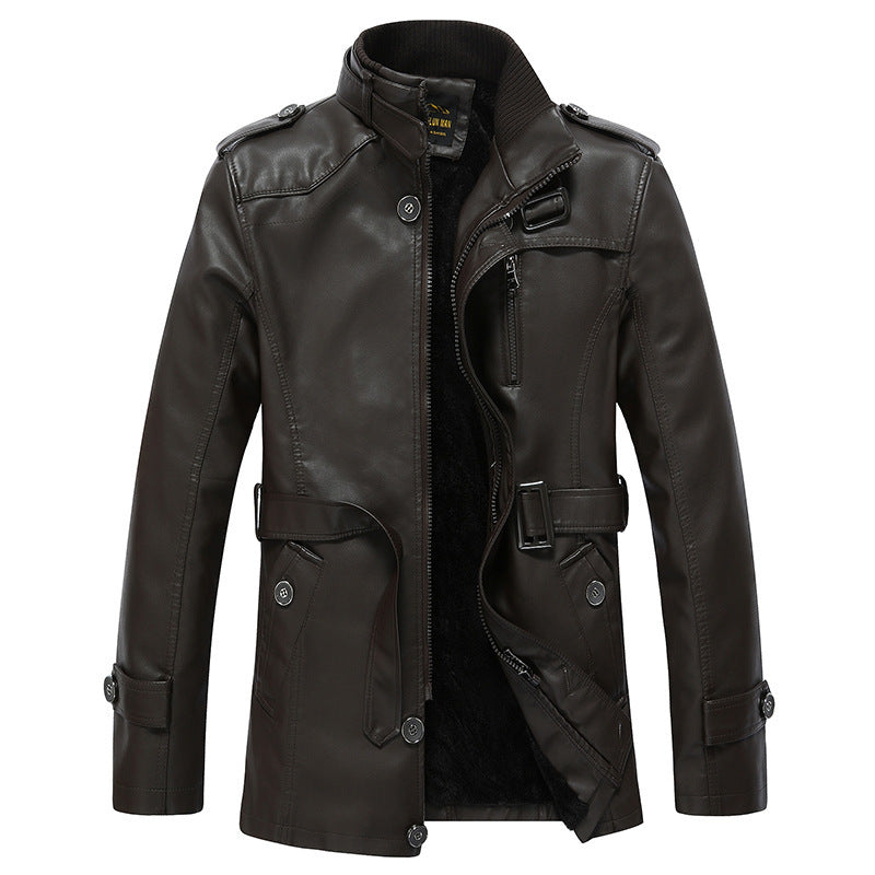 Herren Kunstlederjacke mit weichem Innenfutter ModeGeist