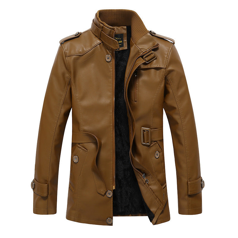Herren Kunstlederjacke mit weichem Innenfutter ModeGeist