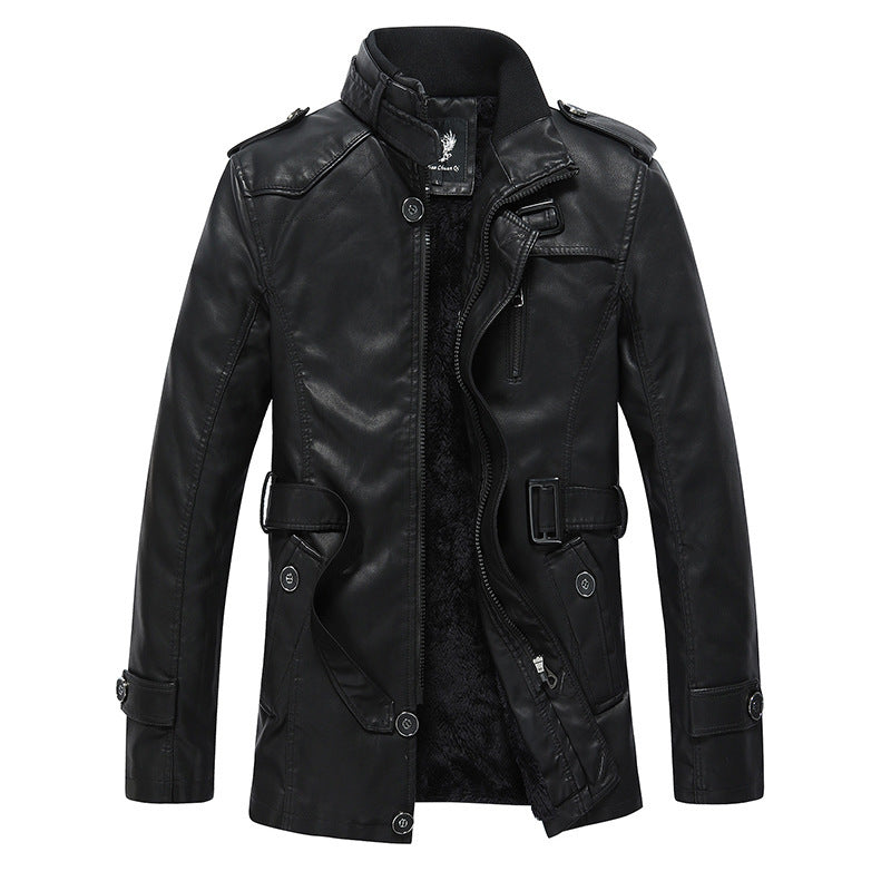 Herren Kunstlederjacke mit weichem Innenfutter ModeGeist