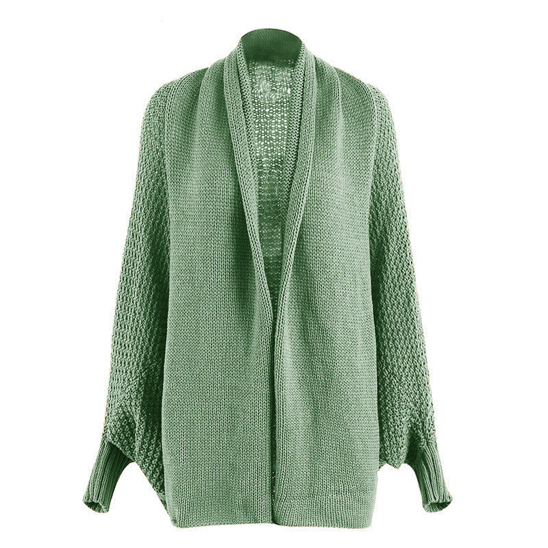 Damen Grobstrickjacke im lässigen Oversized-Stil mit tiefem Schnitt und voluminösen Ärmeln ModeGeist