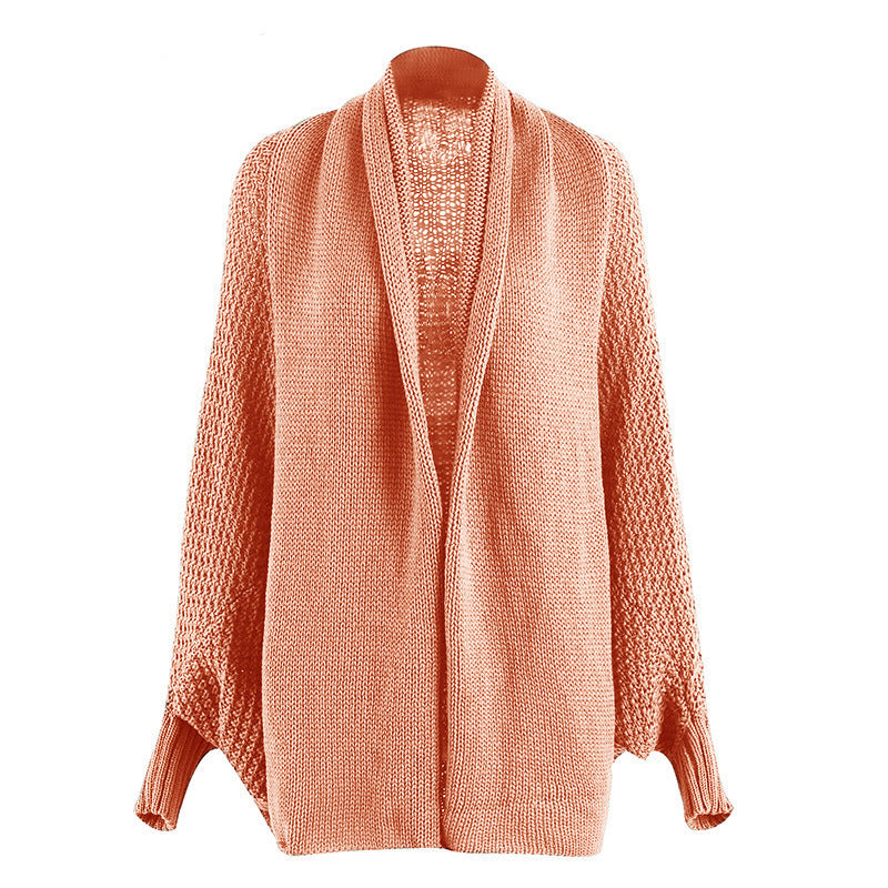 Damen Grobstrickjacke im lässigen Oversized-Stil mit tiefem Schnitt und voluminösen Ärmeln ModeGeist