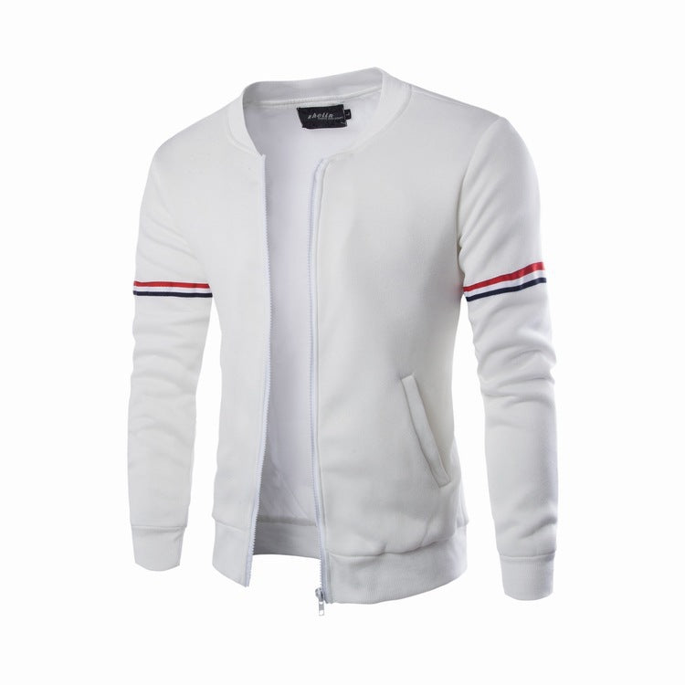 Herren Sportliche Kapuzenjacke mit kontrastierenden Streifen ModeGeist