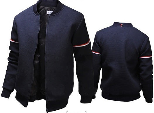 Herren Sportliche Kapuzenjacke mit kontrastierenden Streifen ModeGeist