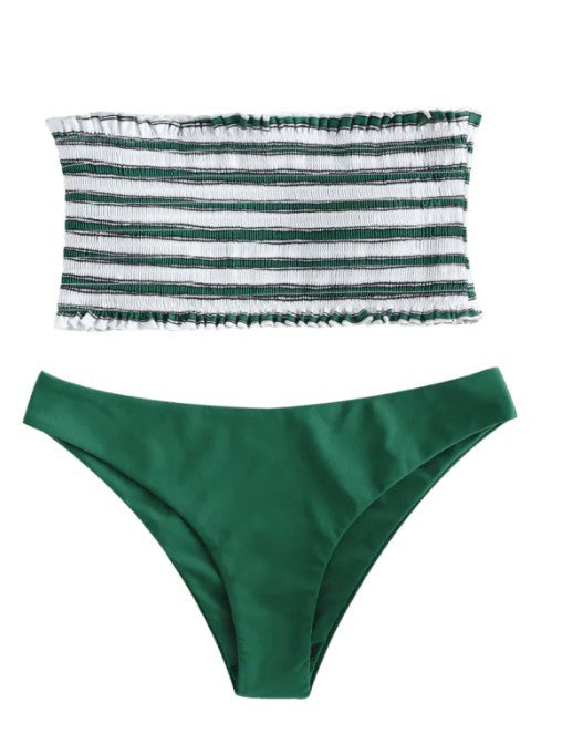 MODEGEIST Damen Bikini-Set mit Bandeau-Oberteil