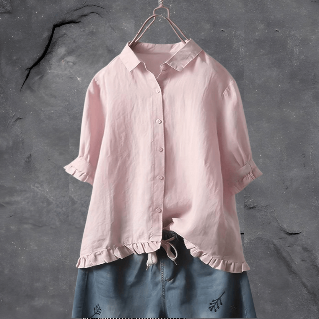 Leinen-Baumwollbluse Vina