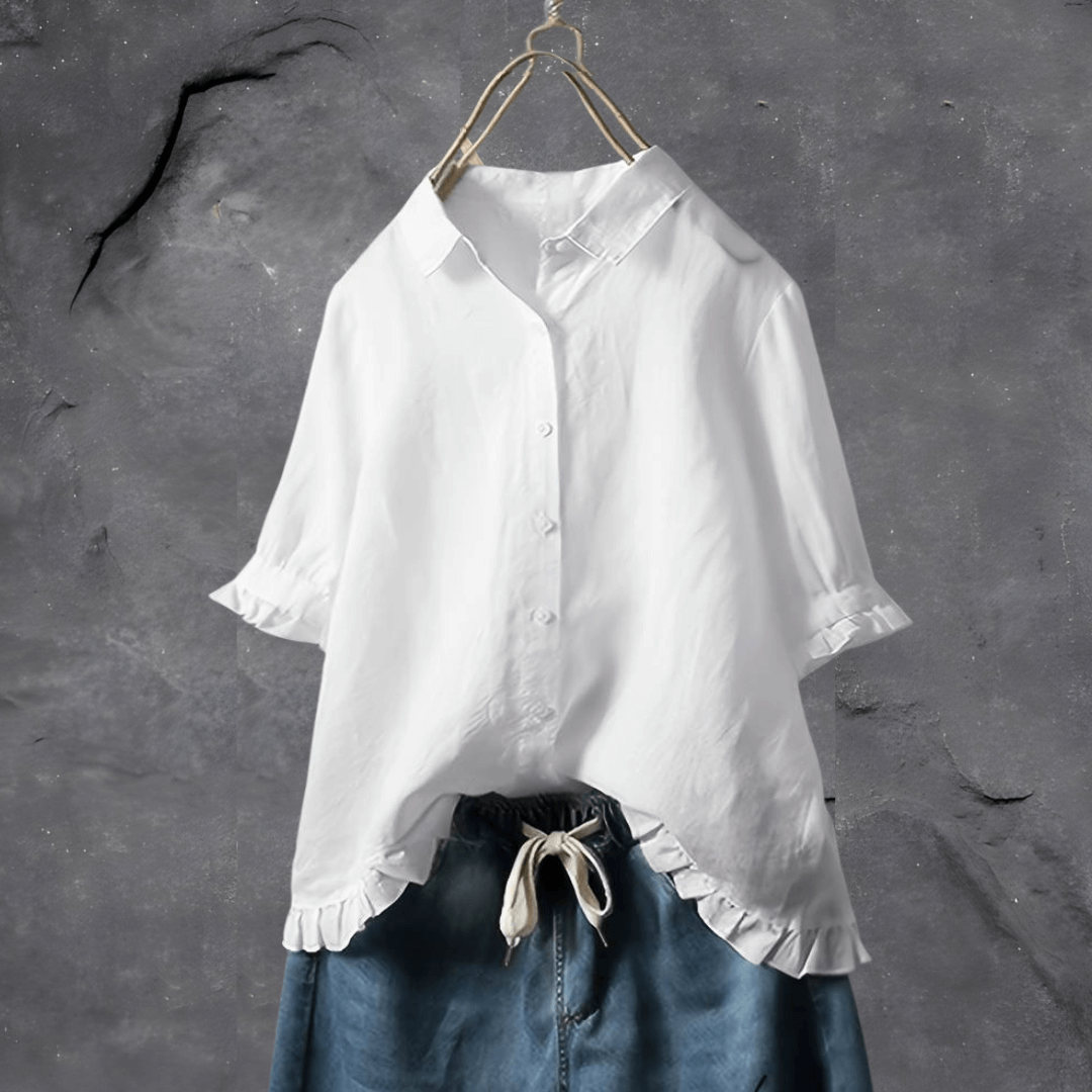 Leinen-Baumwollbluse Vina