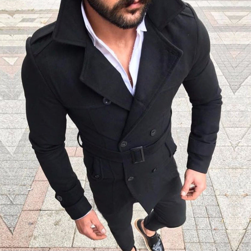 Herren stylischer, taillierter Designermantel ModeGeist