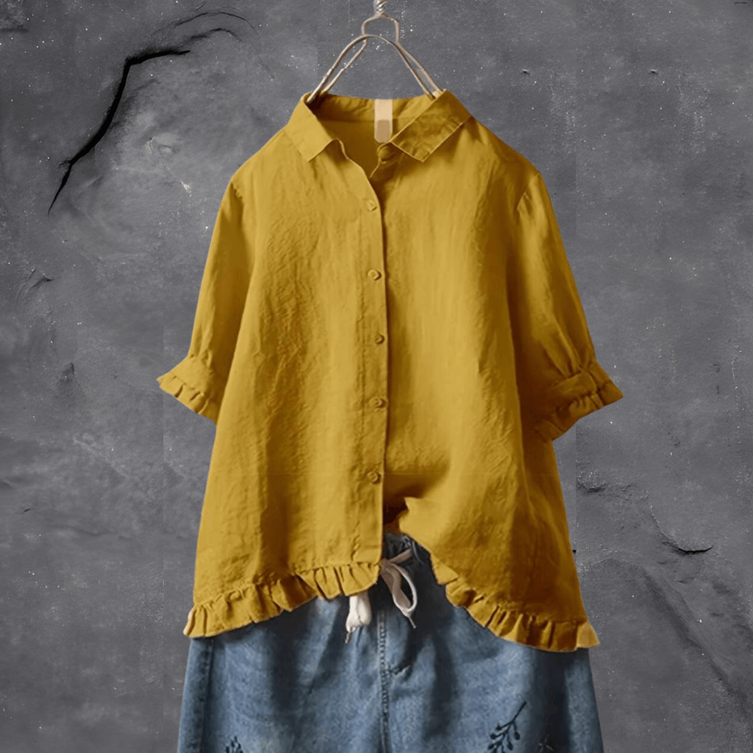 Leinen-Baumwollbluse Vina