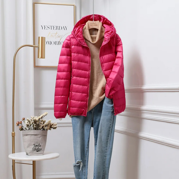 ModeGeist | Leichte Pufferjacke Kapuzen Reißverschluss Freizeitoberbekleidung