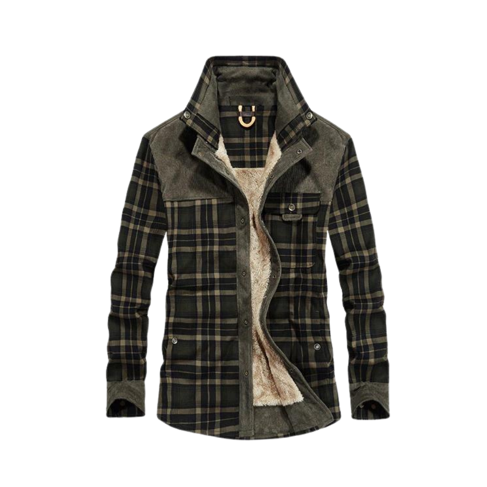 ModeGeist | Jacke Aus Dickem Flanell für Männer