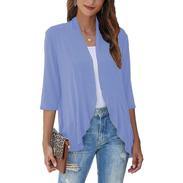 SEVDA Cardigan: leichter Cardigan mit Dreiviertelärmeln
