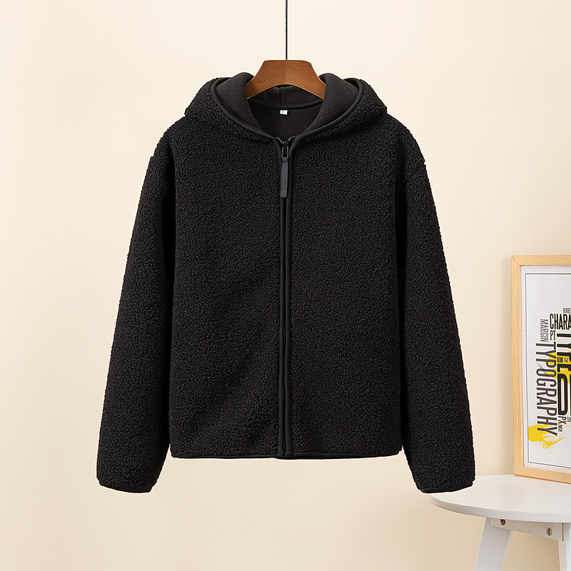ModeGeist | Kapuzenjacke mit Reißverschluss und Weichem Sherpa Stoff, Fleece Weste