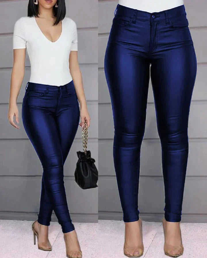 Kunstleder-Stretchhose Croa