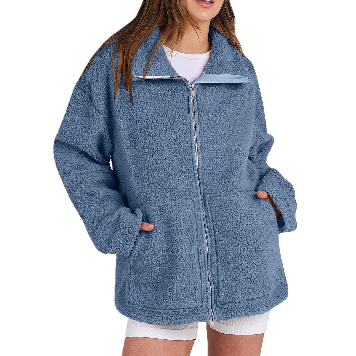 ModeGeist | Gemütliche Teddyjacke aus Wolle für Frauen