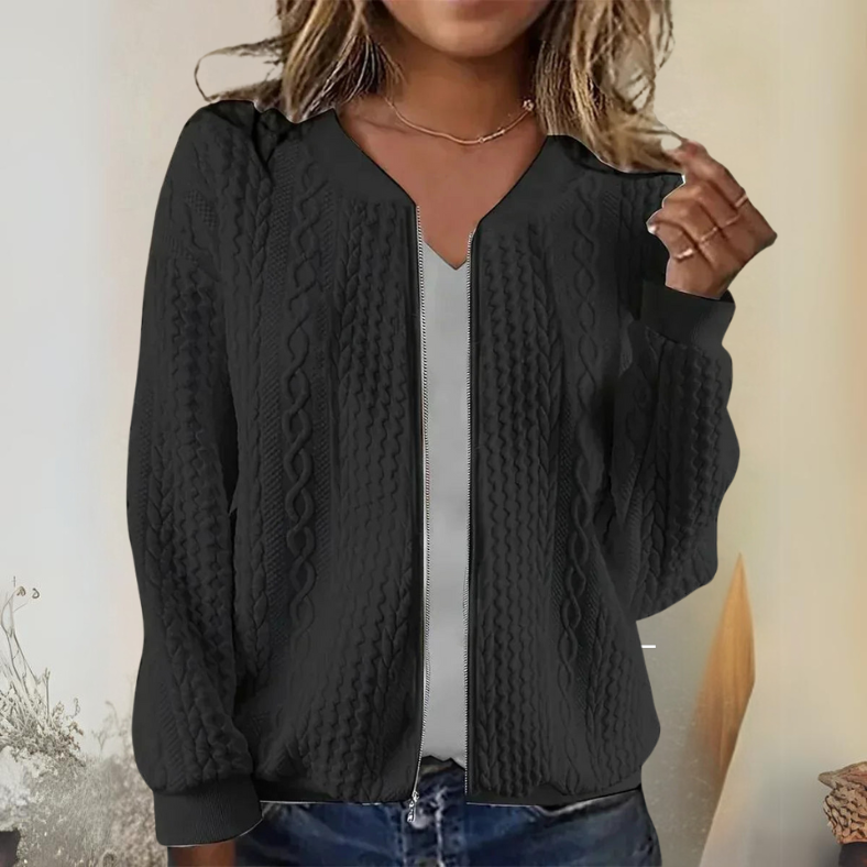ModeGeist | Bequeme Zipperjacke für Damen