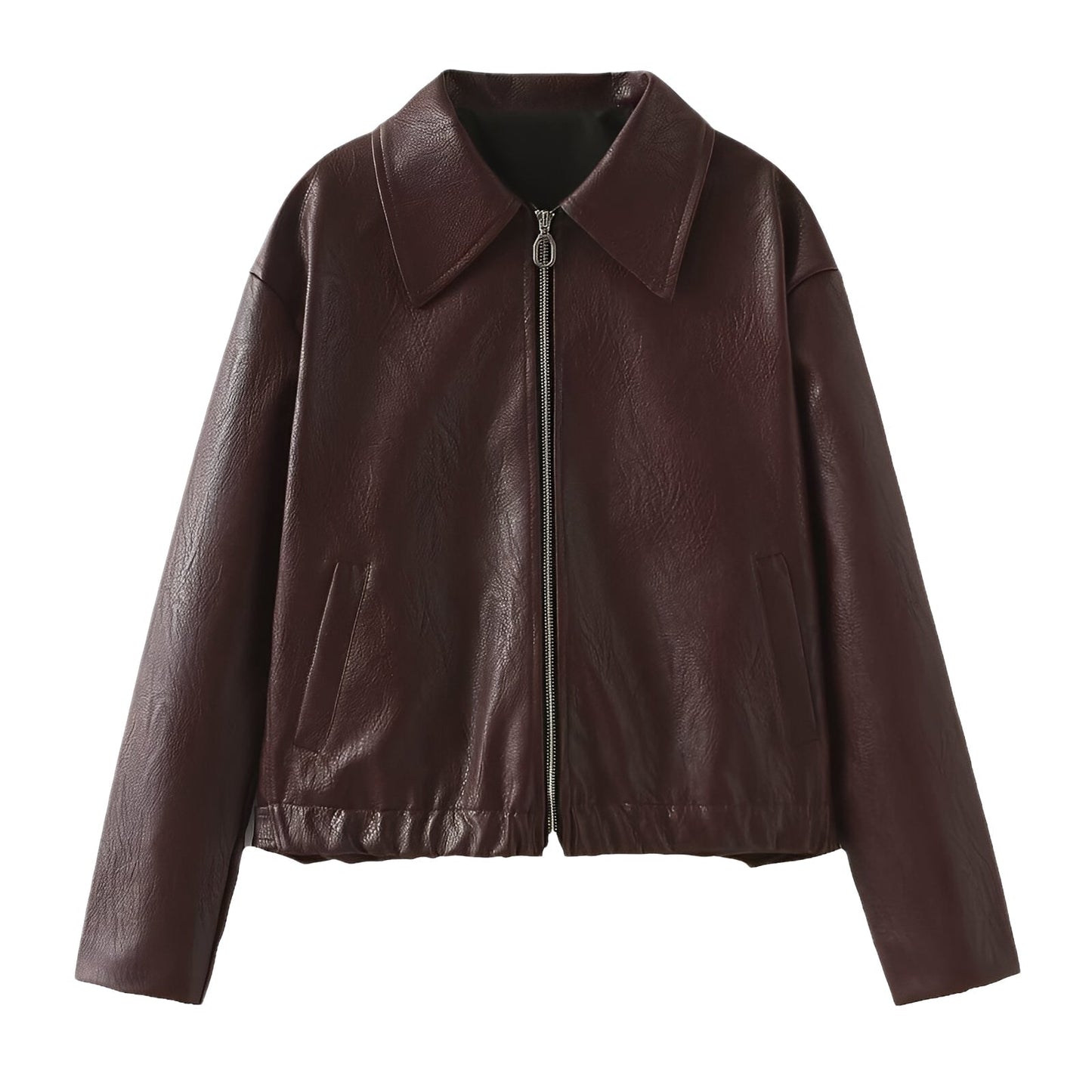 ModeGeist | Modische Lederjacke mit Reißverschluss für Frauen