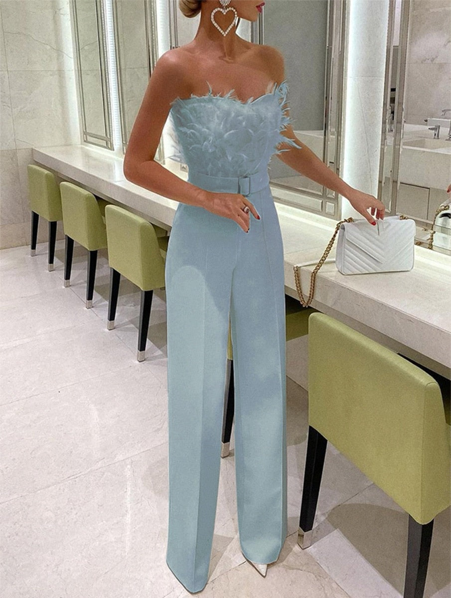 Frola: Edler Jumpsuit mit schmal geschnittenem Oberteil