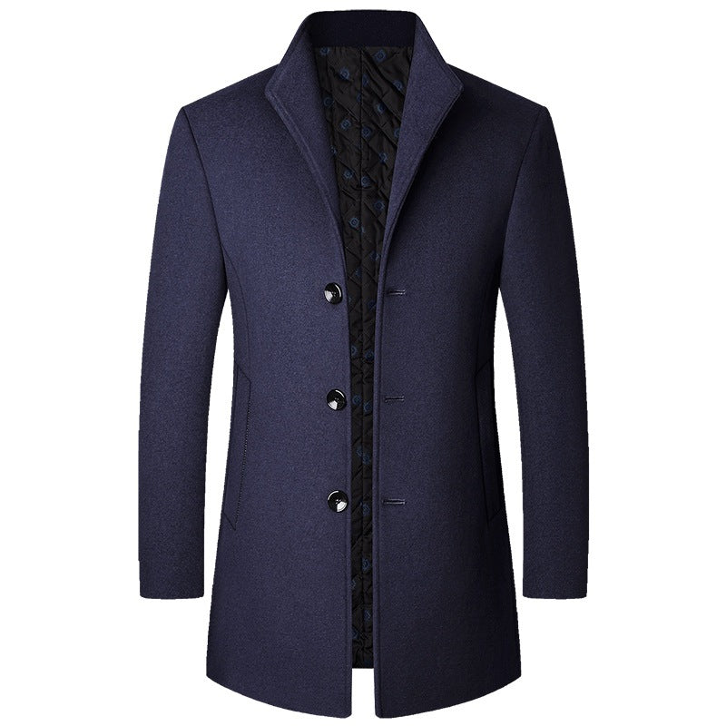 ModeGeist | Eleganter Langer Wollmantel für Herren