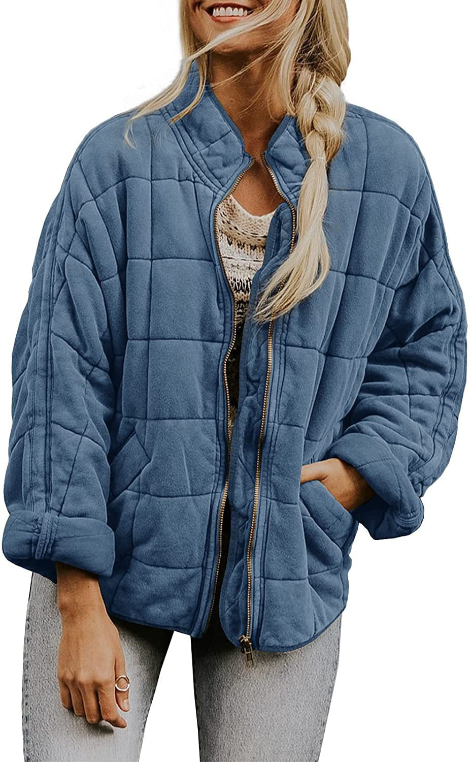 ModeGeist | Warm Plaid-Jacke mit Taschen für Frauen