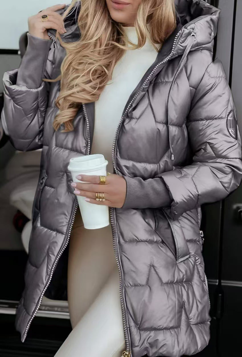 ModeGeist | Stylische Daunenjacke mit Kapuze für Damen