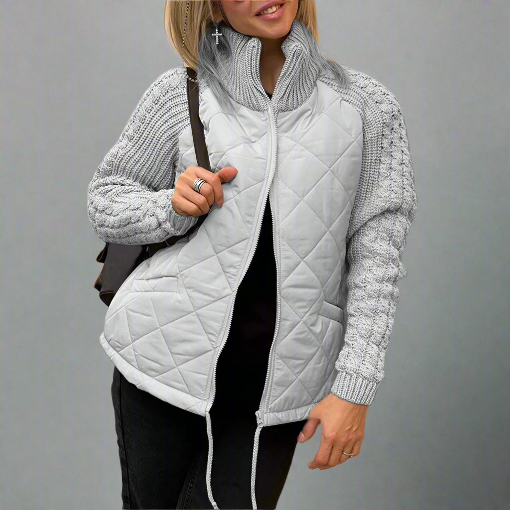ModeGeist | Jacket mit Gestrickten Ärmeln für Den Herbst