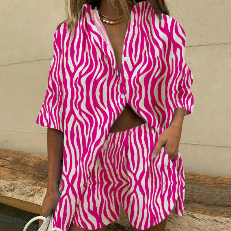 Damen Sommer Strandmode Set: Dalina Shorts und Bluse