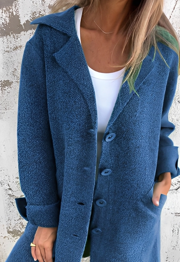 ModeGeist | Lässiger langer Strickmantel für Frauen