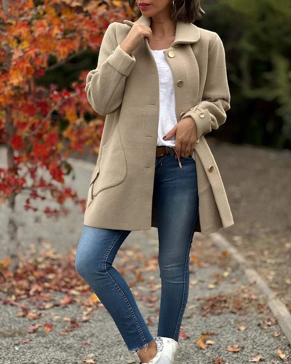 ModeGeist | elegante Jacke mit stilvollem seitlichem Knotendetail