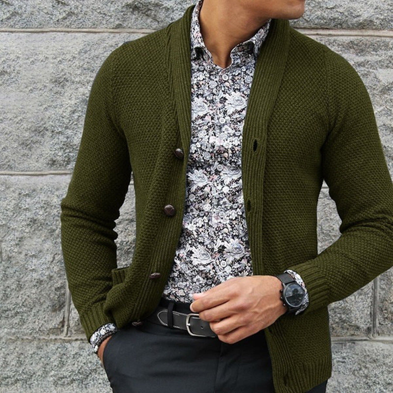 Herren Strickjacke mit eleganten Knopfdetails und strukturierter Textur ModeGeist