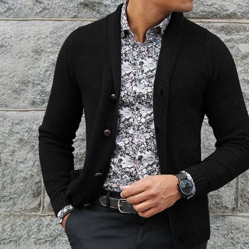 Herren Strickjacke mit eleganten Knopfdetails und strukturierter Textur ModeGeist