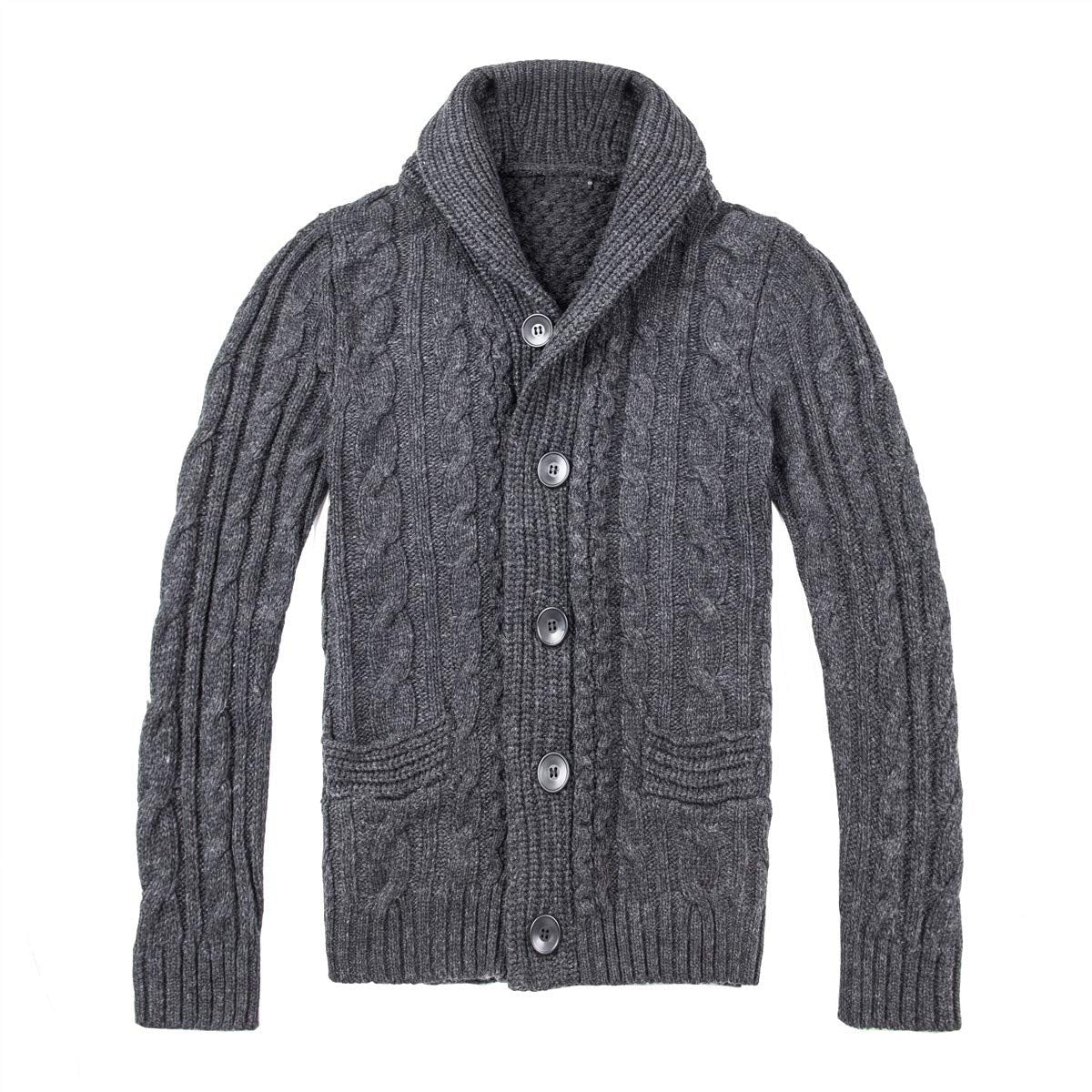 Herren Strickjacke mit elegantem Zopfmuster und praktischen Taschen ModeGeist