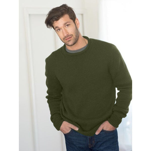 Herren Grobstrickpullover mit Rundhalsausschnitt und strukturiertem Design ModeGeist