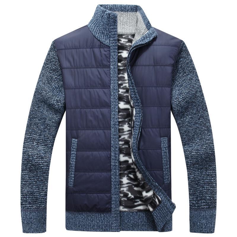 Herren moderne Steppjacke mit Strickärmeln ModeGeist