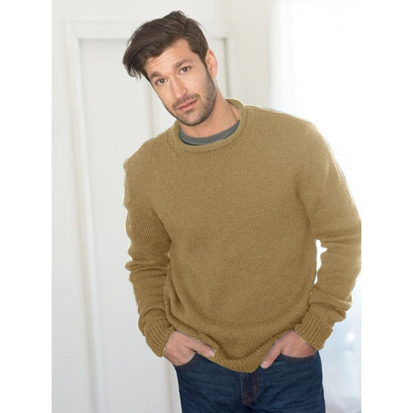 Herren Grobstrickpullover mit Rundhalsausschnitt und strukturiertem Design ModeGeist