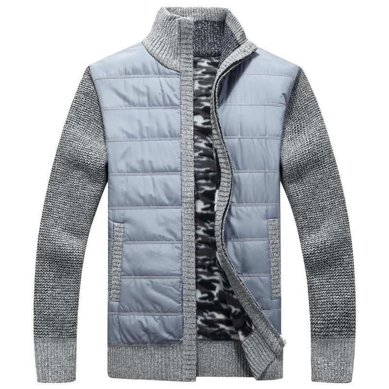 Herren moderne Steppjacke mit Strickärmeln ModeGeist