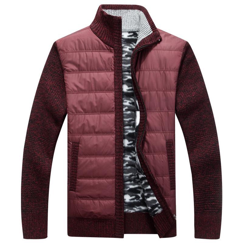 Herren moderne Steppjacke mit Strickärmeln ModeGeist