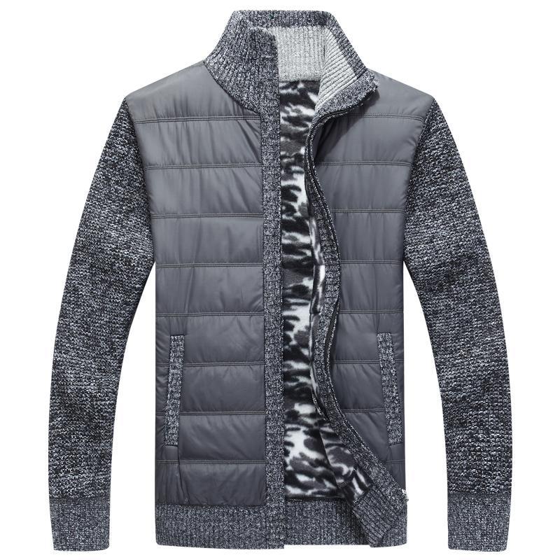 Herren moderne Steppjacke mit Strickärmeln ModeGeist