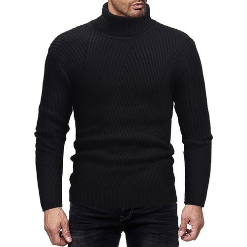 Herren Strickpullover mit modernem Rollkragen und strukturierter Optik ModeGeist