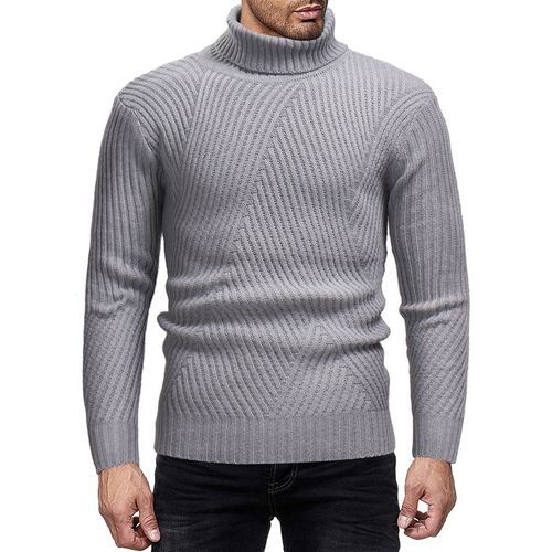 Herren Strickpullover mit modernem Rollkragen und strukturierter Optik ModeGeist