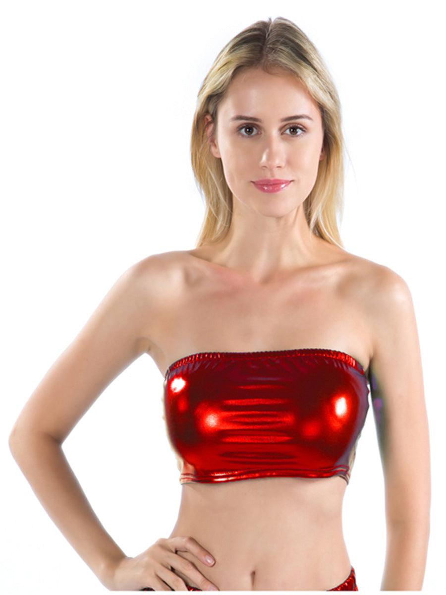 Damen Bustier im schimmernden Metallic-Design ModeGeist